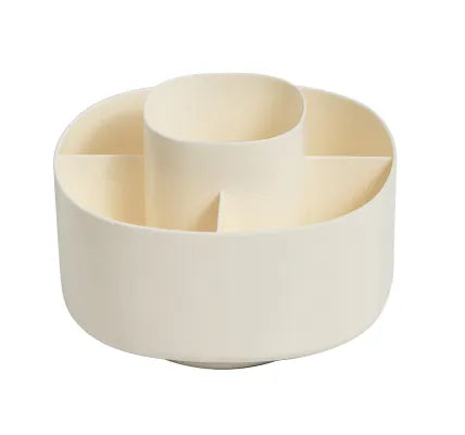 Macaron Series 5 Compartment Rotating Organizer(White)