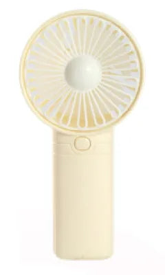 Solid Color Series Dry Battery Handheld Fan(Yellow)
