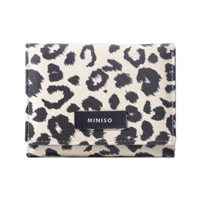 Animal Pattern Tri-Fold Women's Wallet (Apricot)