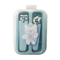 Cute Cartoon Series Bowknot Bunny 2-Piece Manicure Set (Blue)