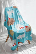 Puppy Series Printed Blanket (Blue)