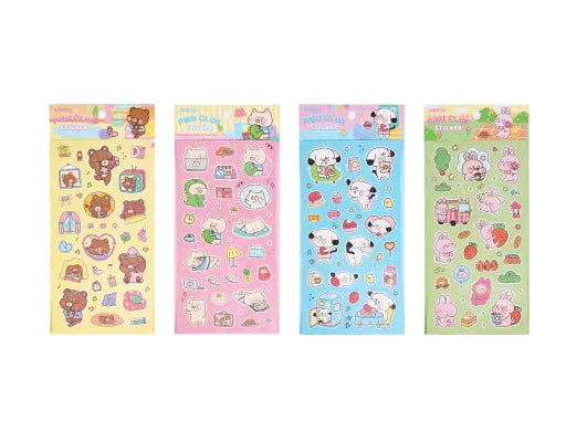 PIBU Club Colorful Stickers (4 Assorted Models)