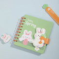 Spring Series 12.5*13.5cm Wire-bound Book (64 Sheets, Rabbit) PDQ