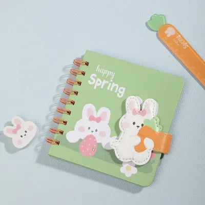 Spring Series 12.5*13.5cm Wire-bound Book (64 Sheets, Rabbit) PDQ