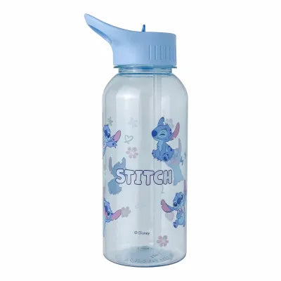 Disney Lilo & Stitch Collection Plastic Bottle with Handle and Straw (1000mL)(Stitch)