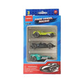 Miniso Free Wheel Cars Pack of 3(BK+GR+BL)