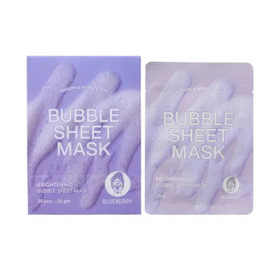 Miniso Brightening Bubble Sheet Mask(Blueberry)