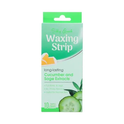 Miniso Silky Quick Waxing Strip 10 Strips + 2 Wipes(Cucumber and Sage)