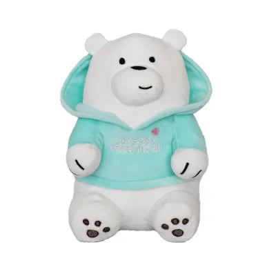 We Bare Bears Hoodie Collection Plush Toy 23CM(Ice Bear)