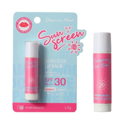 Miniso Dopamine Mood Sunscreen Lip Balm 4.5G(SPF30, PA+++,Pomegranate)