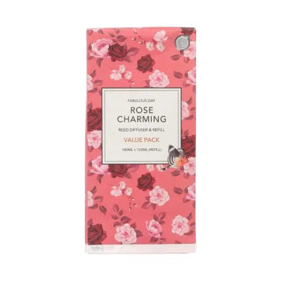 Fabulous Day Reed Diffuser & Refill Combo Set 180ML+150ML (Rose Charming, Pink)