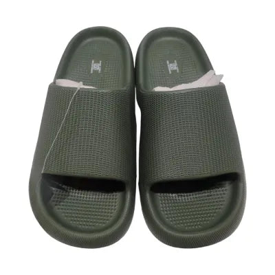 Simple and Lightweight Men's Bathroom Slippers(Olive, 41-42)