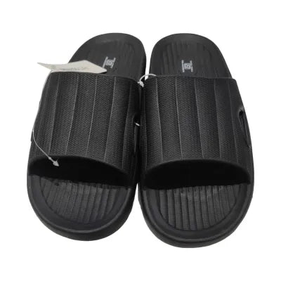 Classic Striped Men's Bathroom Slippers(Black, 41-42)