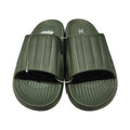 Classic Striped Men's Bathroom Slippers(Olive, 43-44)