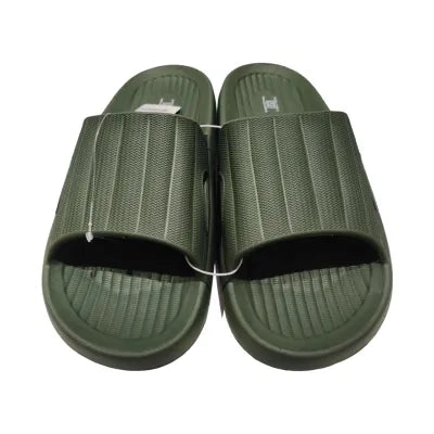 Classic Striped Men's Bathroom Slippers(Olive, 43-44)