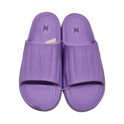Classic Striped Women's Bathroom Slippers(Purple, 37-38)
