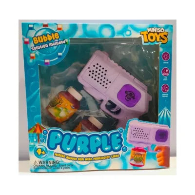 Miniso Bubble Gun with Multicolor Light(Purple)