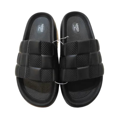 Miniso Menƒ??s Fashion Slippers(Black,43)