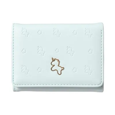 Women's Unicorn Small Trifold Wallet(Light Blue)