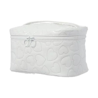 Heart Cosmetic Bag (White)