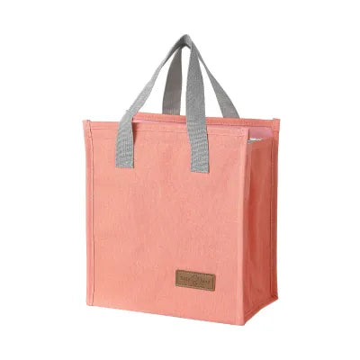 Solid Color Lunch Bag(Salmon Pink)