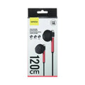 3.5mm Half-in-Ear Earphones Model: Y668(Black & Red)