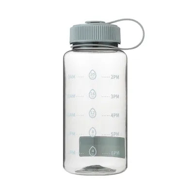 Plastic Cool Water Bottle with Handle, 800mL(Gray)