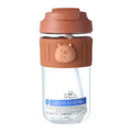 We Bare Bears Collection 4.0 Plastic Water Bottle with Straw and Spout Cap, 650mL(Grizz)