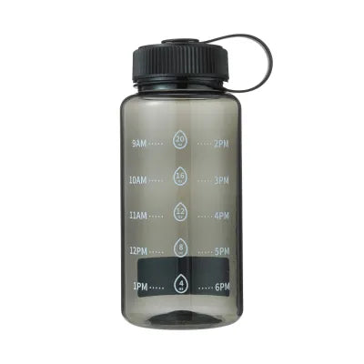 Plastic Cold Water Bottle with Handle, 800mL (Black)