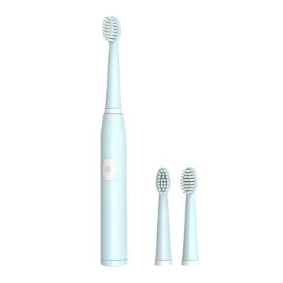 Battery Powered Electric Toothbrush with 3 Brush Heads(Blue)