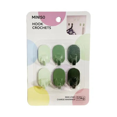 Oval Hooks (6 pcs)(Green)