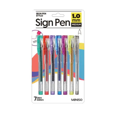 Colored Sign Pens 7 pcs(Glitter)