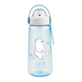 We Bare Bears Collection Plastic Cool Water Bottle with Decoration (600mL)(Ice Bear)