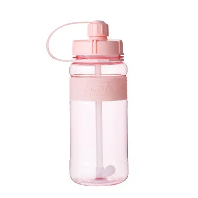 Large Capacity Plastic Water Bottle for Sports (1000mL)(Pink)