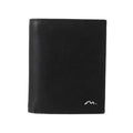 Men‹¬?s Vertical Short Bifold Wallet with Silver Letters(Black)