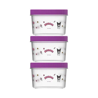 Kuromi Interesting Adventure Food Storage Container (3 pcs, 500mL)