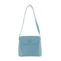 Solid Color Flap Shoulder Bag(Blue)