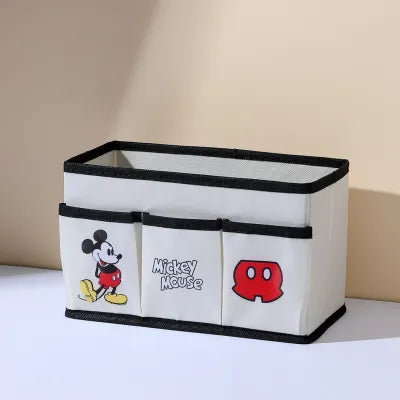 Mickey Mouse Collection Fabric Storage Box with 3 Pockets(Mickey)