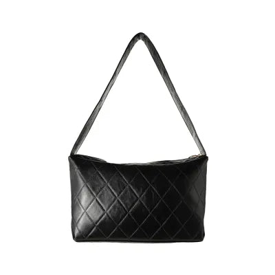 Classic Diamond Lattice Pattern Quilted Shoulder Bag(Black)