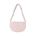 Pleated Half Moon Shoulder Bag(Pale Purple)