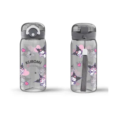 Sanrio characters Plastic Bottle with Strap (450mL)(Kuromi)