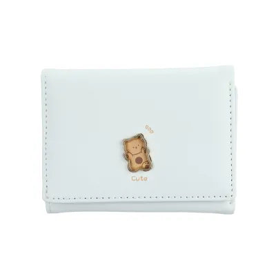 Women's Animal Trifold Short Wallet(Light Blue)