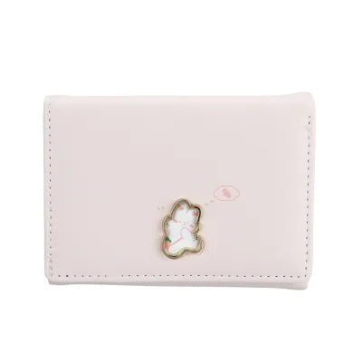 Women's Animal Trifold Short Wallet(Light Pink)