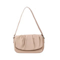 Soft Pleated Flap Shoulder Bag(Khaki)