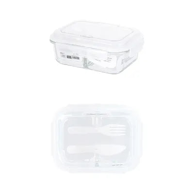 High Borosilicate Glass Food Storage Container with Flatware (900mL)