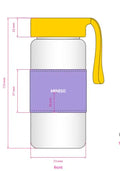 Solid Color Series 2.0 High Borosilicate Glass Tumbler with Handle (470mL) (Purple)