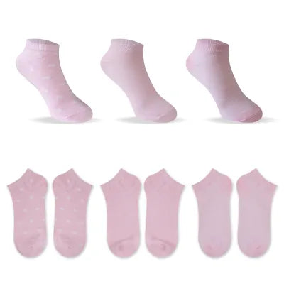Women's Ankle Socks (6 Pairs)(Pink)