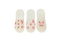 Animal Series Bunny No-Show Socks (3 Pairs)(White)