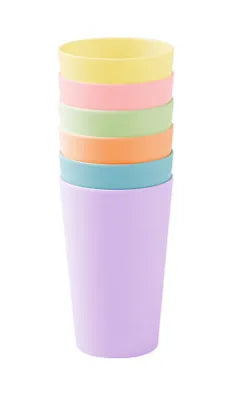 Colorful collection Plastic Cups (6 pcs)