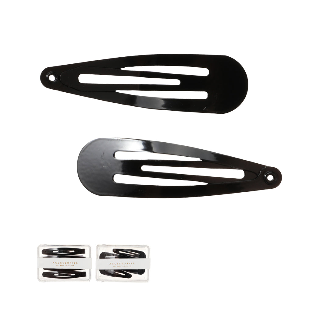 Black Snap Clips (8 pcs)